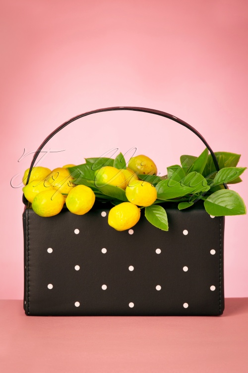 Collectif Clothing - 50s Rosie Lemons Bag in Black 4