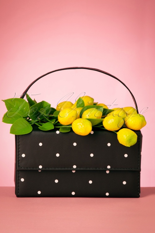 Collectif Clothing - 50s Rosie Lemons Bag in Black 3