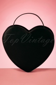 Lulu Hun - 50s Bina Rockabilly Heart Bag in Black 5