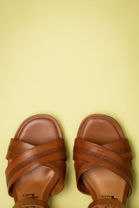 Tamaris - 70s Sienna Block Heel Sandals in Cognac Brown 3