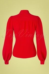 The Seamstress of Bloomsbury - 40s Eva Blouse in Red Crêpe 2