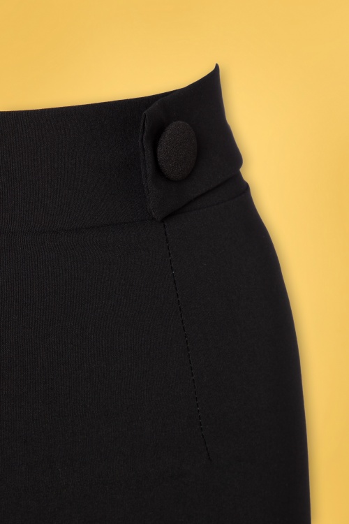 Vintage Chic for Topvintage - Eliza Button Pencil Skirt Années 50 en Noir 3