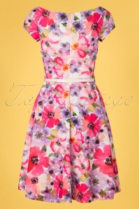 Vintage Chic for Topvintage - 50s Arabella Floral Swing Dress in Pink 2
