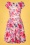Vintage Chic for Topvintage - Arabella bloemen swing jurk in roze 2