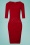 Vintage Chic 38653 Plain Silky Pencil Dress Red 20210415 002W