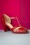 Chelsea Crew - Penelope Peeptoe Pumps Années 40 en Rouge