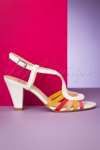 Chelsea Crew - 50s Adelle High Heeled Sandals in White 4
