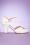 Miss L-Fire - 50s Andie Leather Mary Jane Pumps in White 5