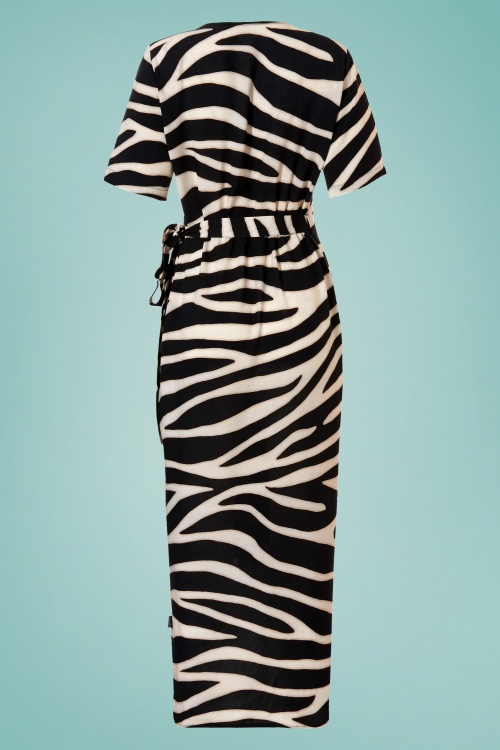 TC Beach - 50s Wrap Dress in Zebra 5