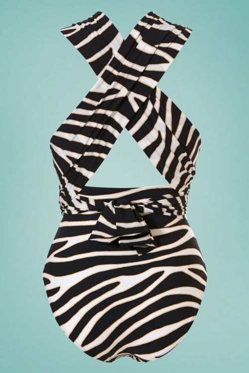 TC Beach - 50s Multiway Swimsuit in Zebra 3