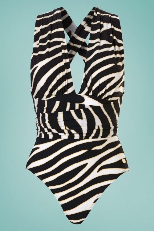 TC Beach - 50s Multiway Swimsuit in Zebra 2