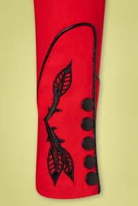 Katakomb - June western pencil jurk in rood 7
