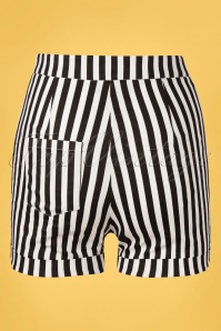 Katakomb - Connie Streifen Shorts in Schwarz und Weiß 3