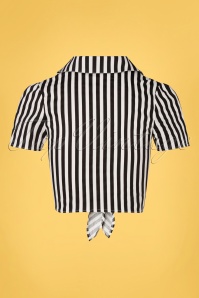 Katakomb - Connie gestreepte blouse in zwart en wit 4