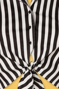 Katakomb - Connie Striped Blouse Années 50 en Noir et Blanc 3