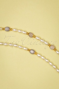 Urban Hippies - Perlen Halskette aus grauem Quarz 2