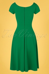 Vintage Chic for Topvintage - 50s Carin Swing Dress in Emerald Green 2