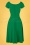 Vintage Chic for Topvintage - Carin swing jurk in smaragdgroen 2