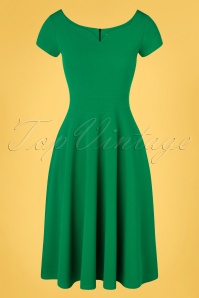 Vintage Chic for Topvintage - Carin Swing Dress Années 50 en Vert Émeraude