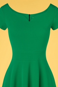 Vintage Chic for Topvintage - Carin swing jurk in smaragdgroen 3