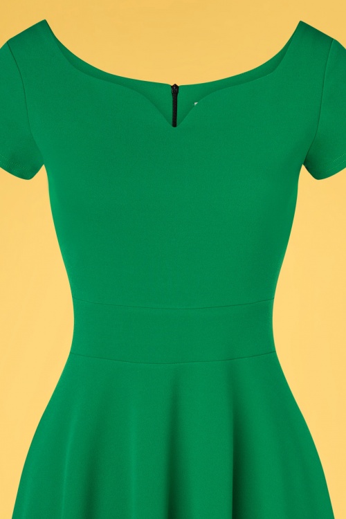 Vintage Chic for Topvintage - 50s Carin Swing Dress in Emerald Green 3