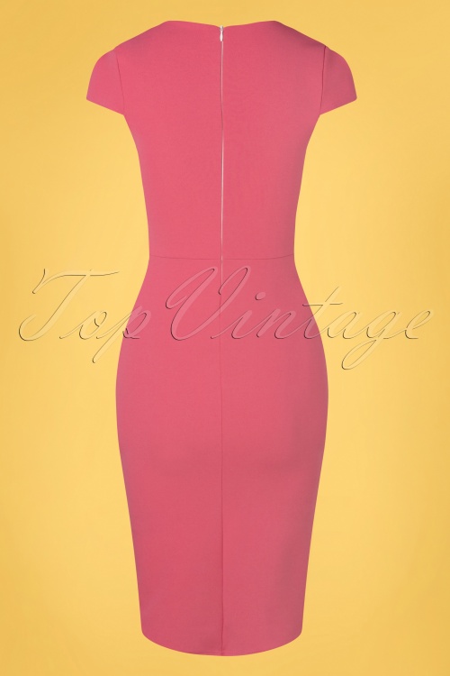Vintage Chic for Topvintage - Rose Pencil Dress Années 50 en Rose 2