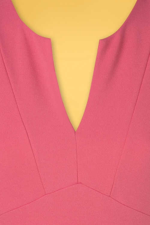 Vintage Chic for Topvintage - Rose pencil jurk in roze  4