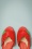 Bettie Page Shoes - 50s Molly Peeptoe Flats in Red 3