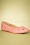 Bettie Page Shoes - Dolly Flats Années 50 en Rose 2