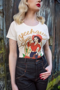 Rock-a-Booty - 50s Yeehaw T-Shirt in Off White 3