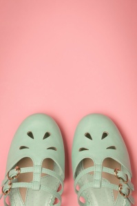 Bettie Page Shoes - 50s Polly Flats in Mint 3