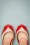 Bettie Page Shoes - Delia Peeptoe Pumps Années 50 en Rouge 4
