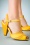 50s Jilly Peeptoe Sandals in Yellow