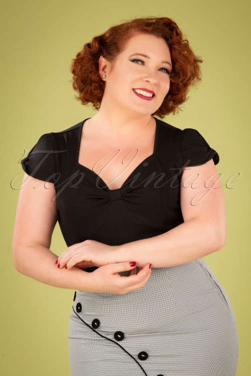 Banned Retro - 50s Sweet Summer Top in Black