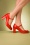 La Veintinueve - 60s Penelope Leather Pumps in Chili Red 4