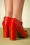 La Veintinueve - 60s Penelope Leather Pumps in Chili Red 6