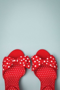 Ruby Shoo - 60s Dorry Peeptoe Sandals in Red 3