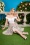 Collectif ♥ Topvintage - Matilde Flower Power Swing Skirt Années 50 en Blanc et Rose 3