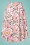 Collectif ♥ Topvintage - 50s Matilde Flower Power Swing Skirt in White and Pink 2
