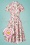 Collectif ♥ Topvintage - 50s Caterina Flower Power Swing Dress in White and Pink 3