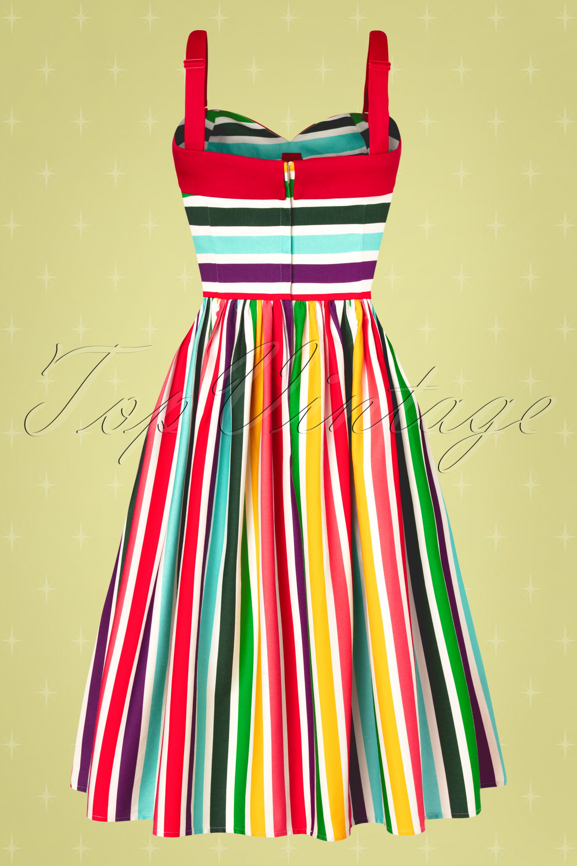 Collectif ♥ Topvintage - Kiana Tutti Frutti swingjurk in multi 8