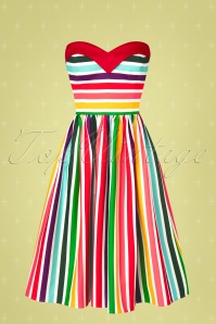 Collectif ♥ Topvintage - Kiana Tutti Frutti Swing Dress Années 50 en Multi 5