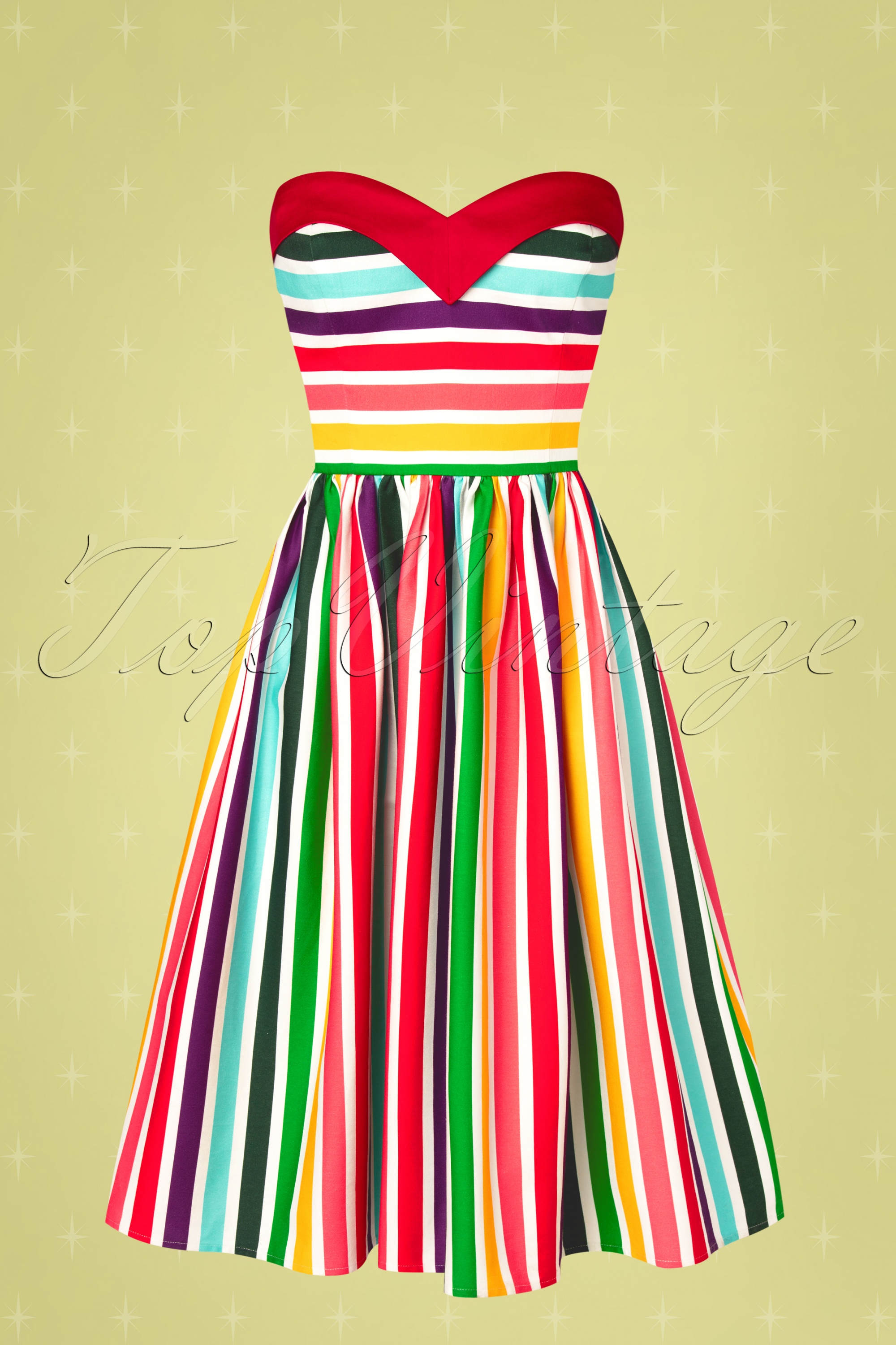 Collectif ♥ Topvintage - Kiana Tutti Frutti swingjurk in multi 5