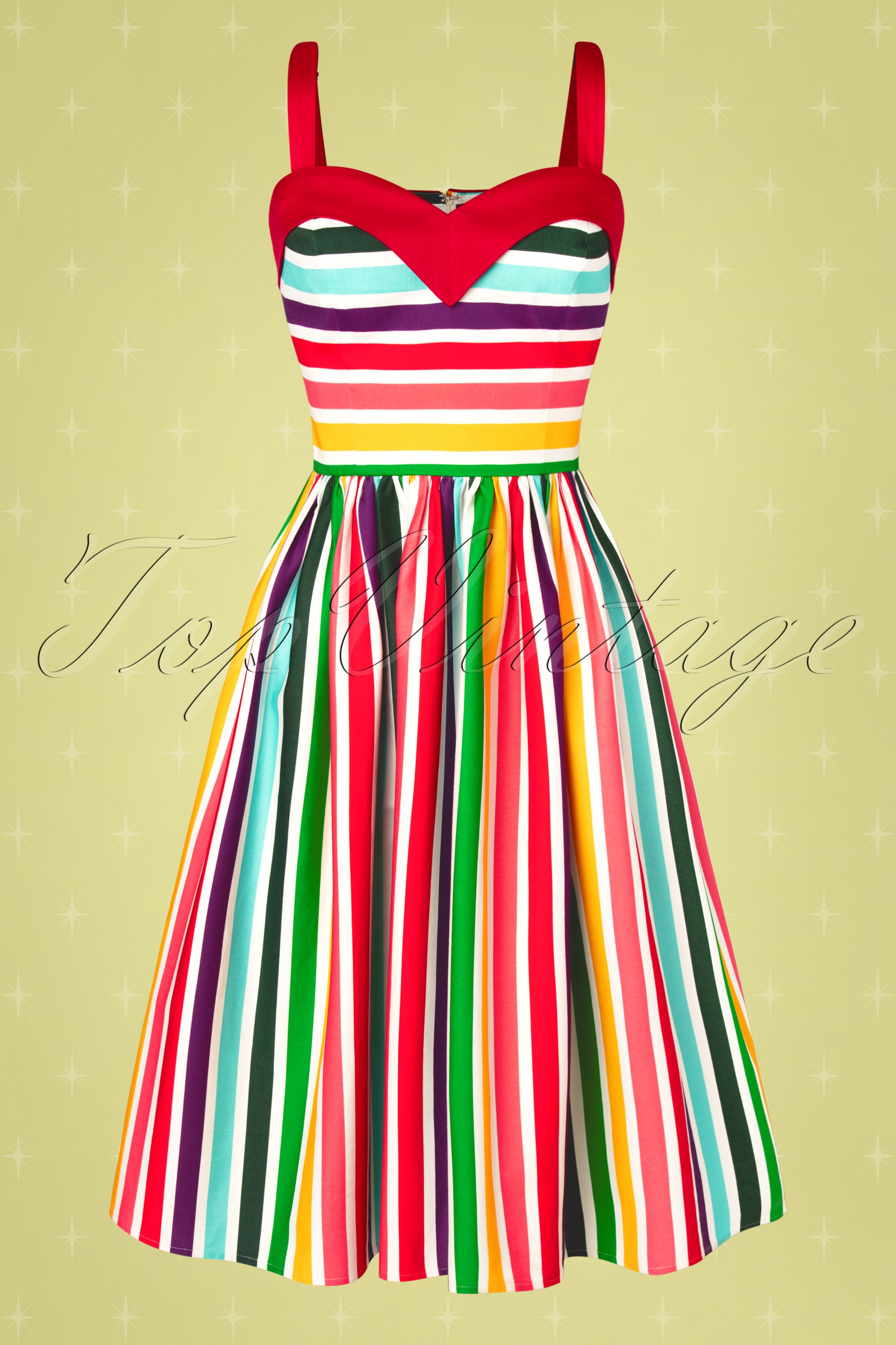 Collectif ♥ Topvintage - Kiana Tutti Frutti swingjurk in multi 4