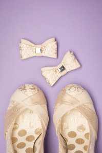Ruby Shoo - 50s Tatum Bow Pumps in Gold 3