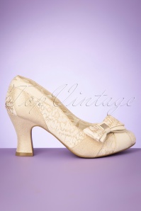 Ruby Shoo - 50s Tatum Bow Pumps in Gold 4