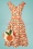 50s Florence Mini Summer Oranges Swing Dress in Cream