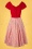 Miss Candyfloss - Mona Rose sweet swing jurk in rood 6