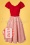 Miss Candyfloss - Mona Rose sweet swing jurk in rood 3