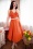 Verla Fire Summer Swing Dress Années 50 en Orange Patate